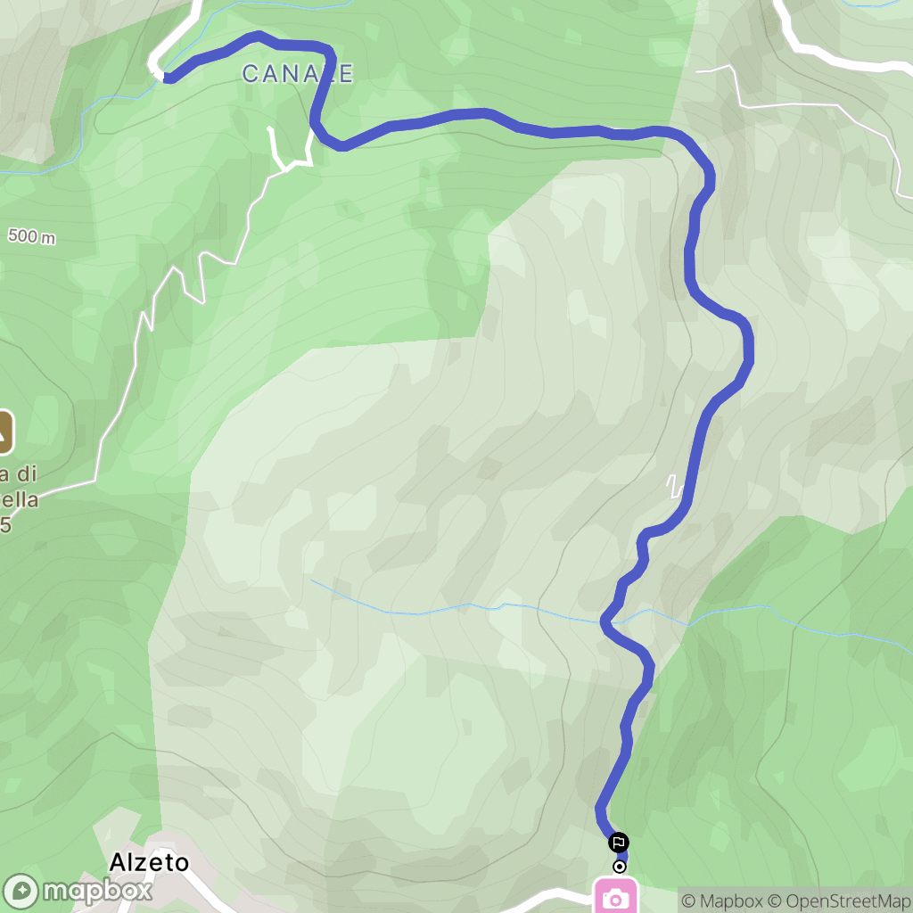 Ville-di-Pietrabugno : carte du parcours de randonnée - France
