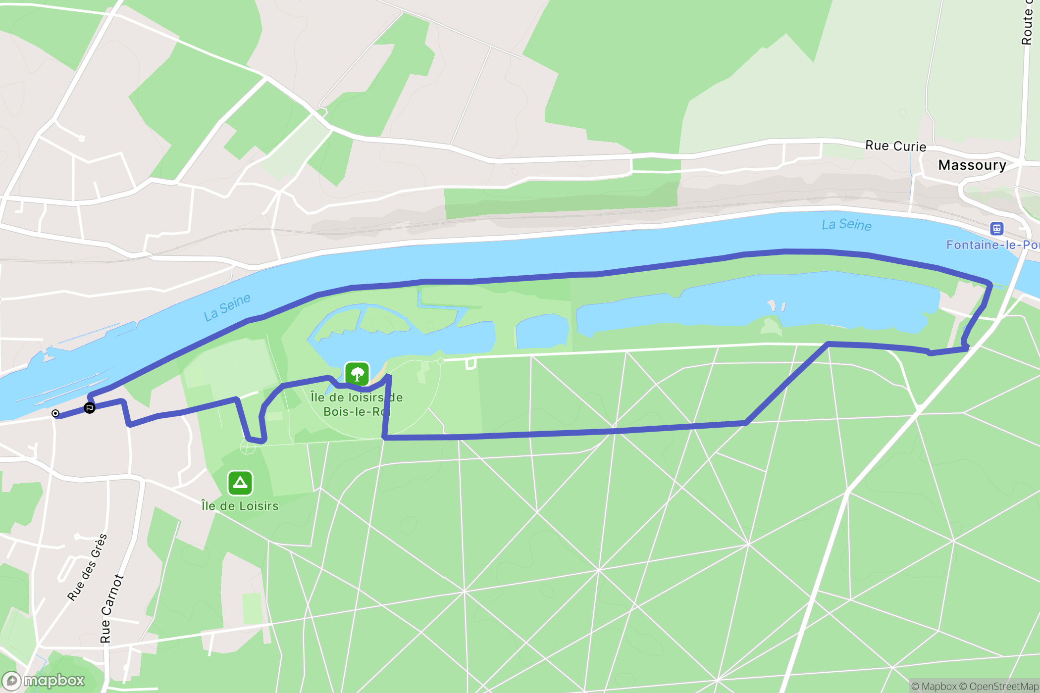Bois-le-Roi : carte du parcours de randonnée - France