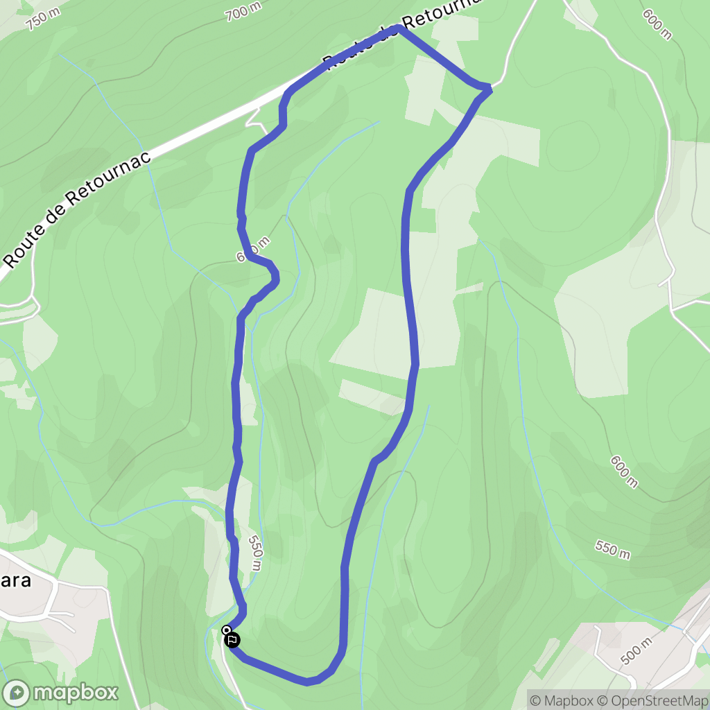 Beauzac : carte du parcours de randonnée - France