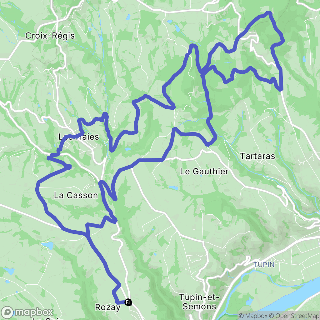 Condrieu : carte du parcours de randonnée - France
