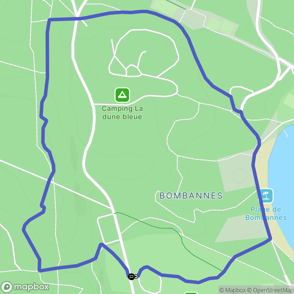 Carcans : carte du parcours de randonnée - France