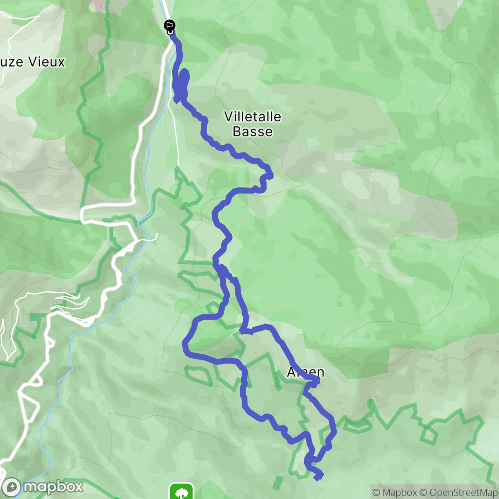 Guillaumes : carte du parcours de randonnée - France