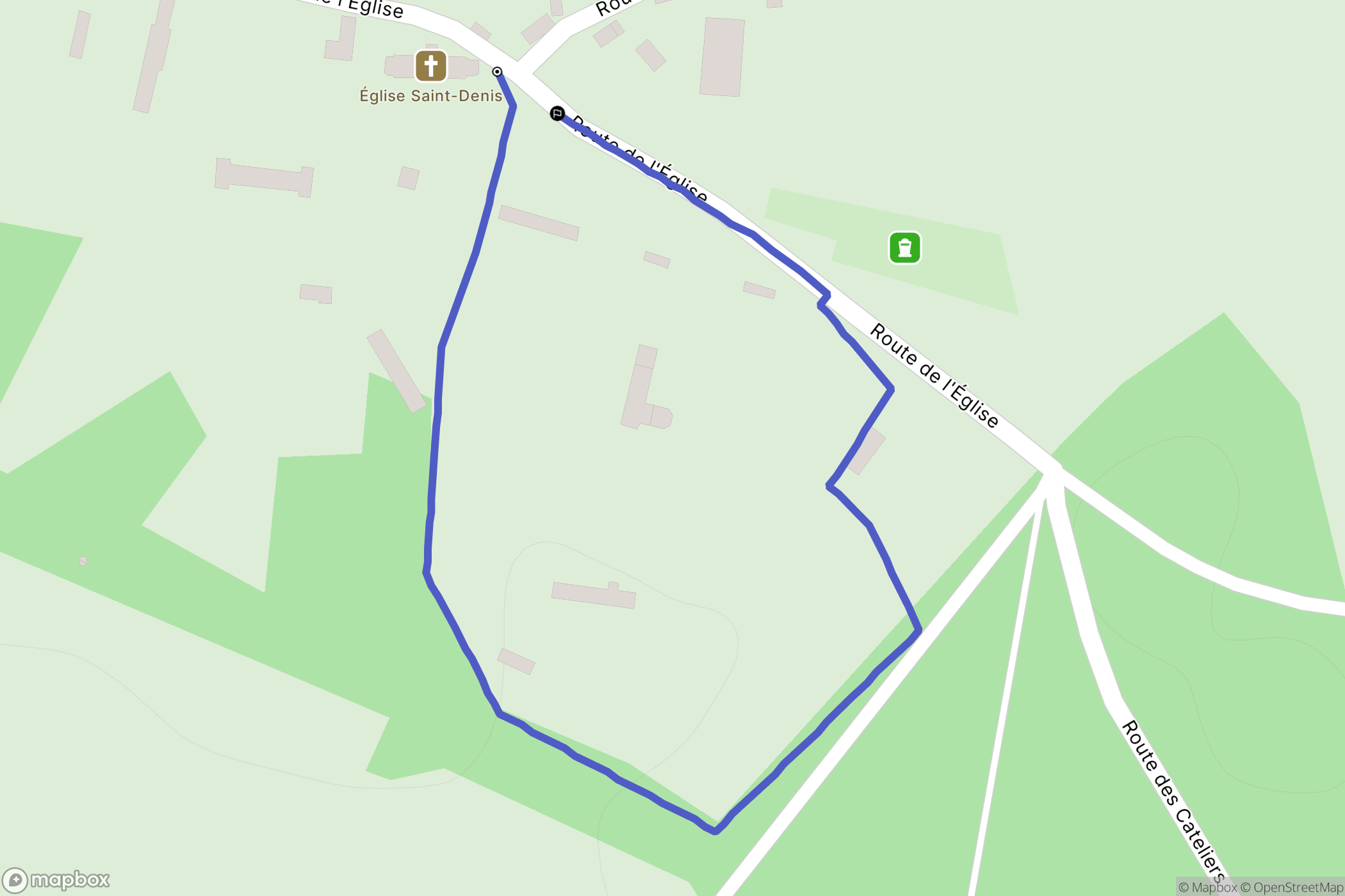 Les Monts du Roumois : carte du parcours de randonnée - France