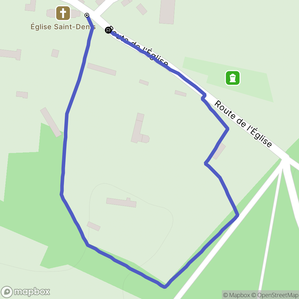 Les Monts du Roumois : carte du parcours de randonnée - France