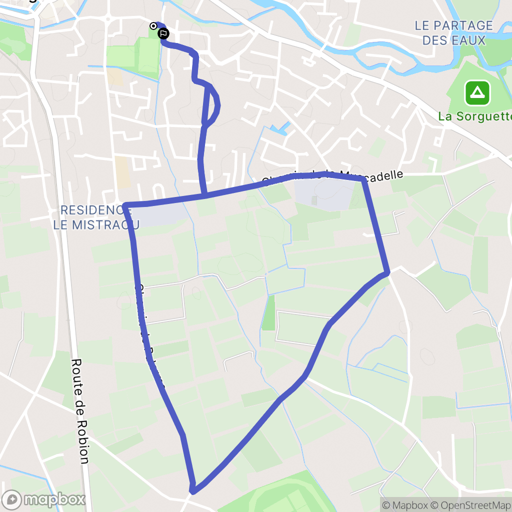 L'Isle-sur-la-Sorgue : carte du parcours de randonnée - France