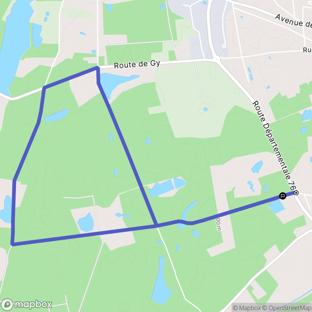 Romorantin-Lanthenay : carte du parcours de randonnée - France