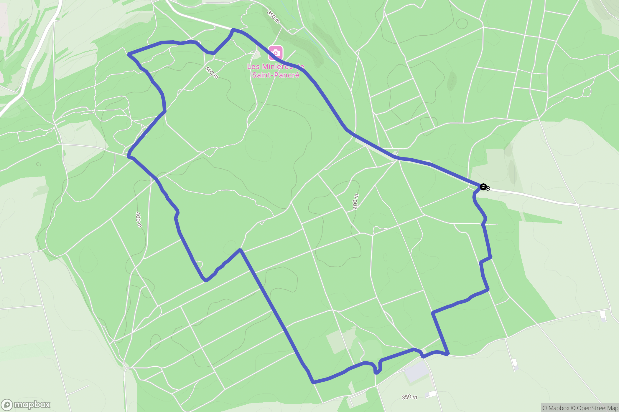 Cosnes-et-Romain : carte du parcours de randonnée - France