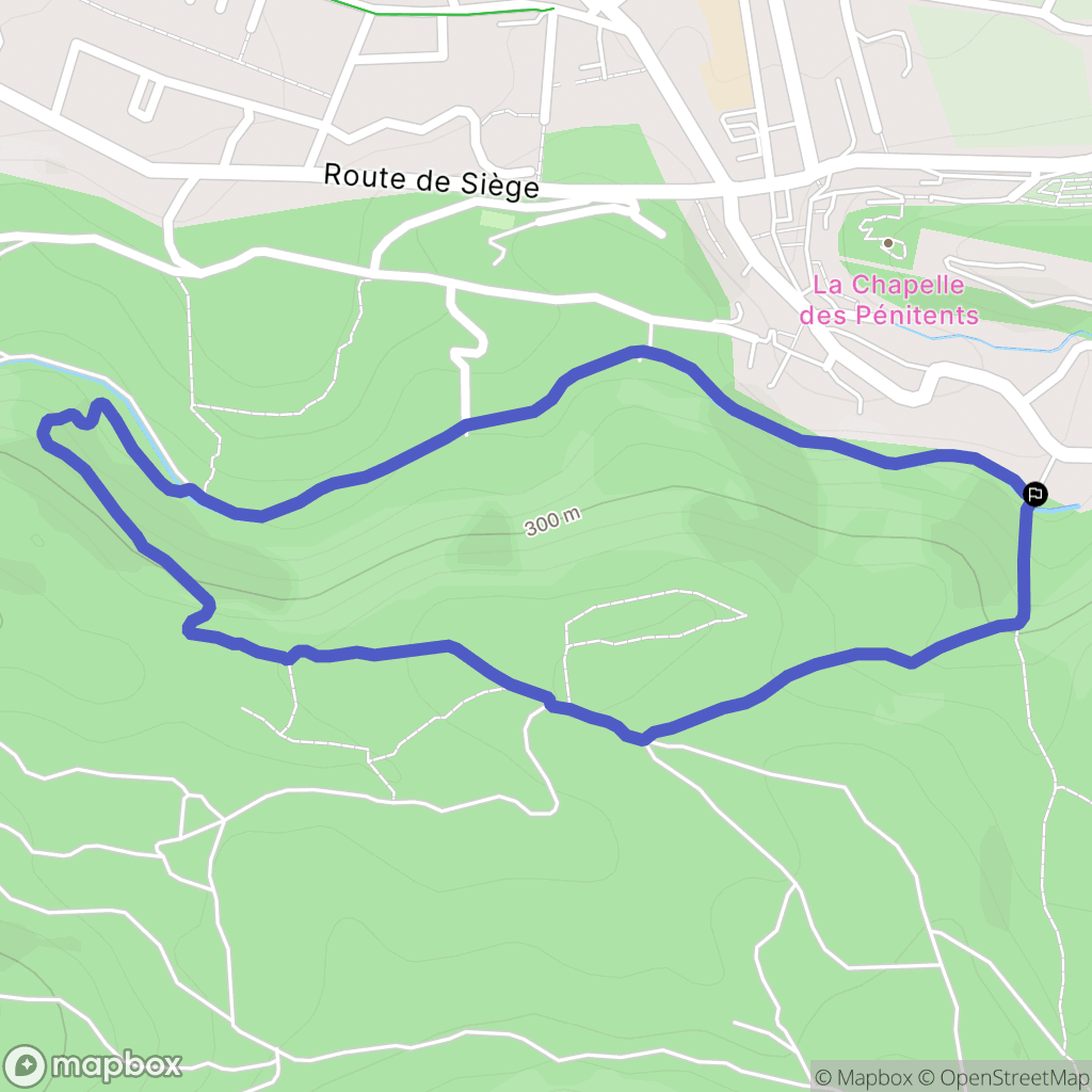 Simiane-Collongue : carte du parcours de randonnée - France