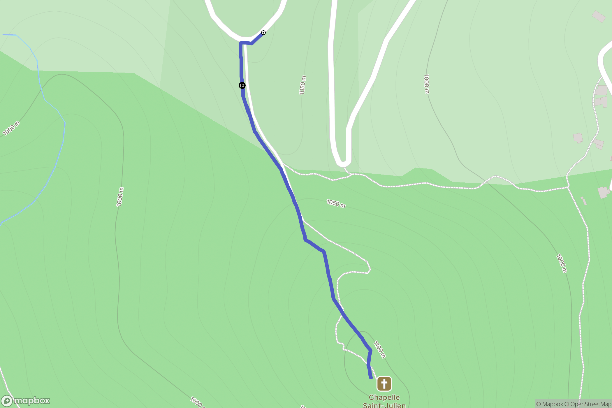 Arcens : carte du parcours de randonnée - France