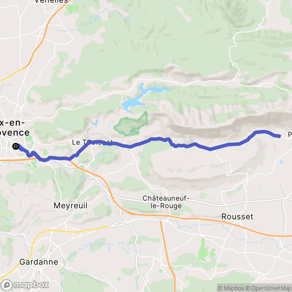 Cuques : carte du parcours de randonnée - France