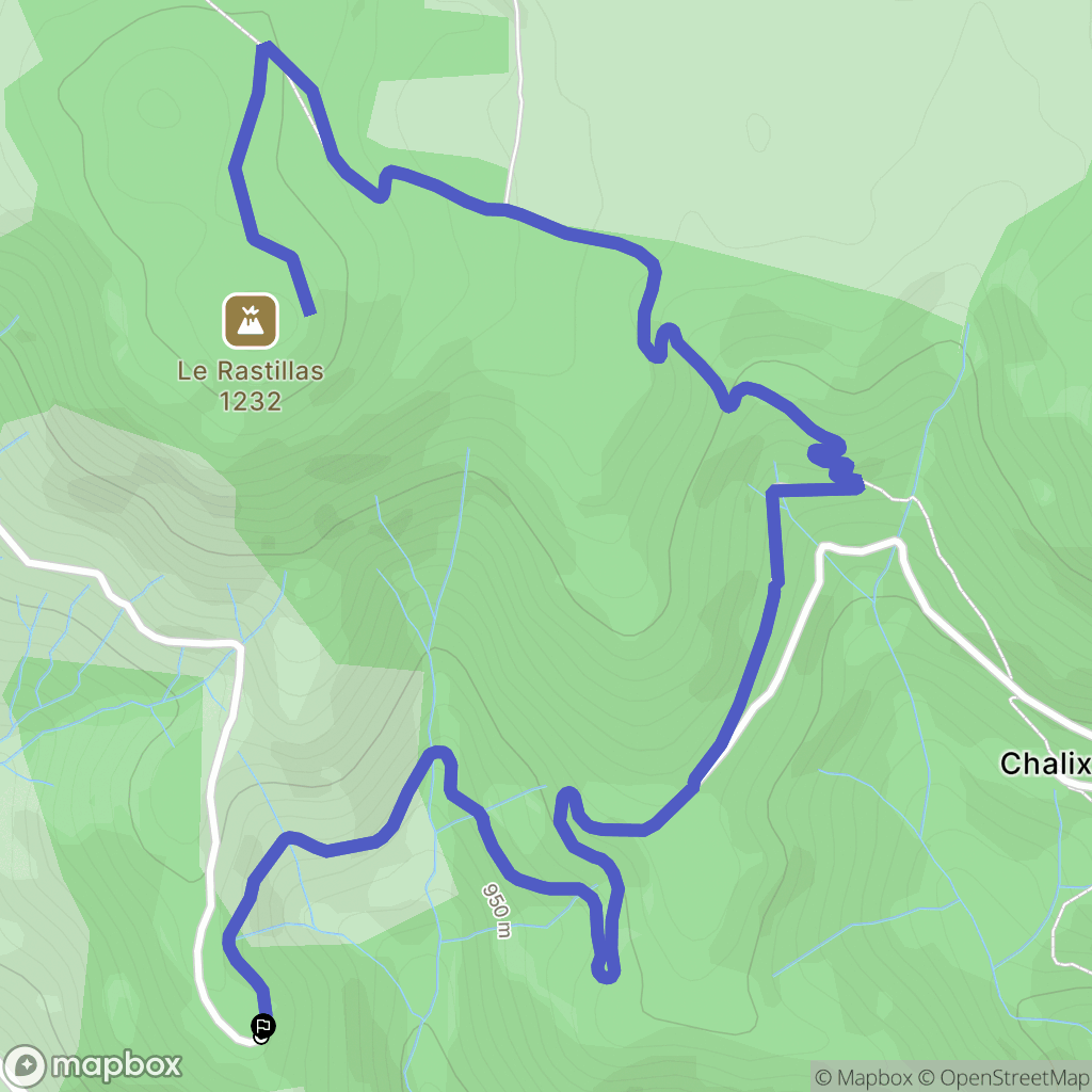 Saint-Martial : carte du parcours de randonnée - France