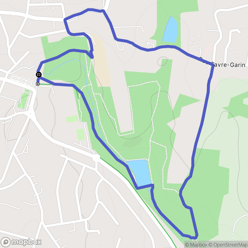 Chaponost : carte du parcours de randonnée - France