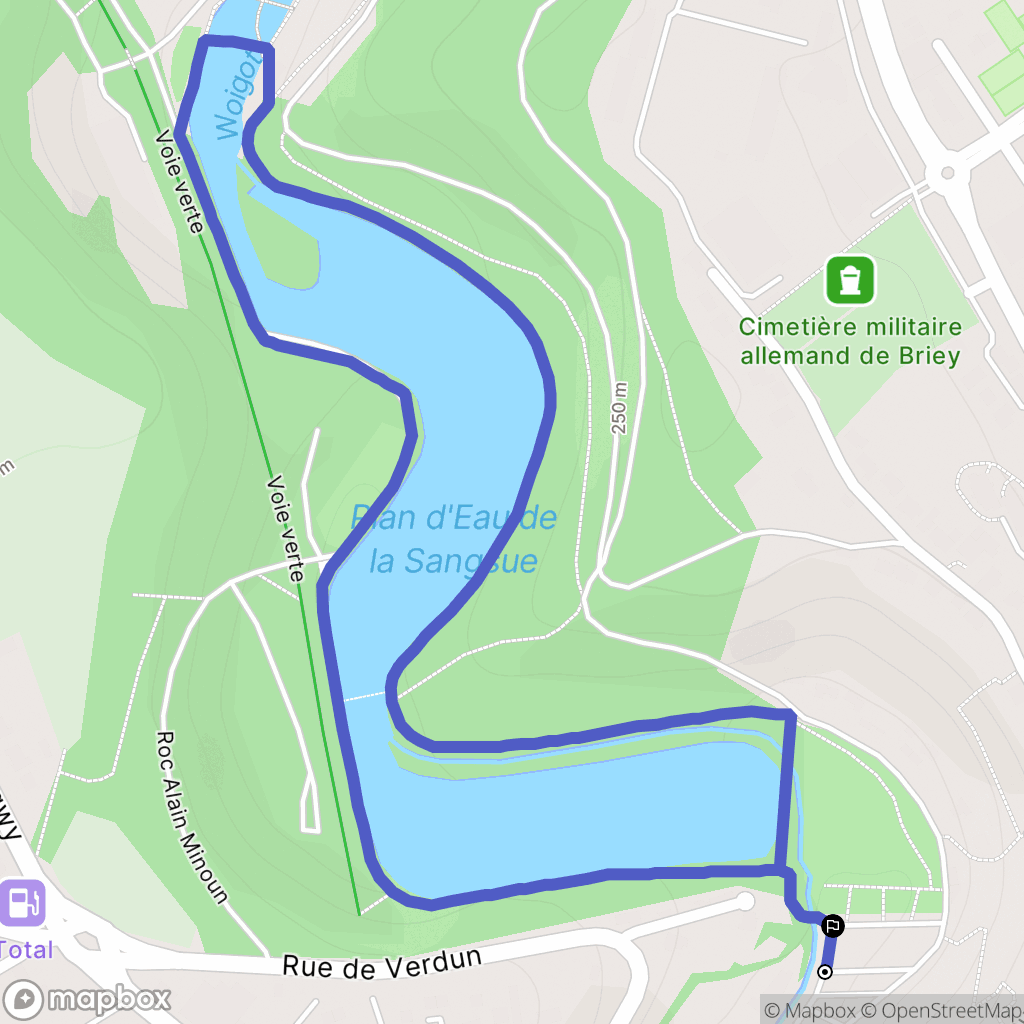 Briey : carte du parcours de randonnée - France