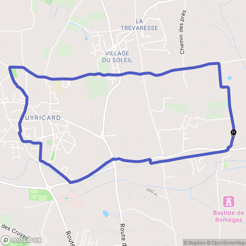 Aix-en-Provence : carte du parcours de randonnée - France