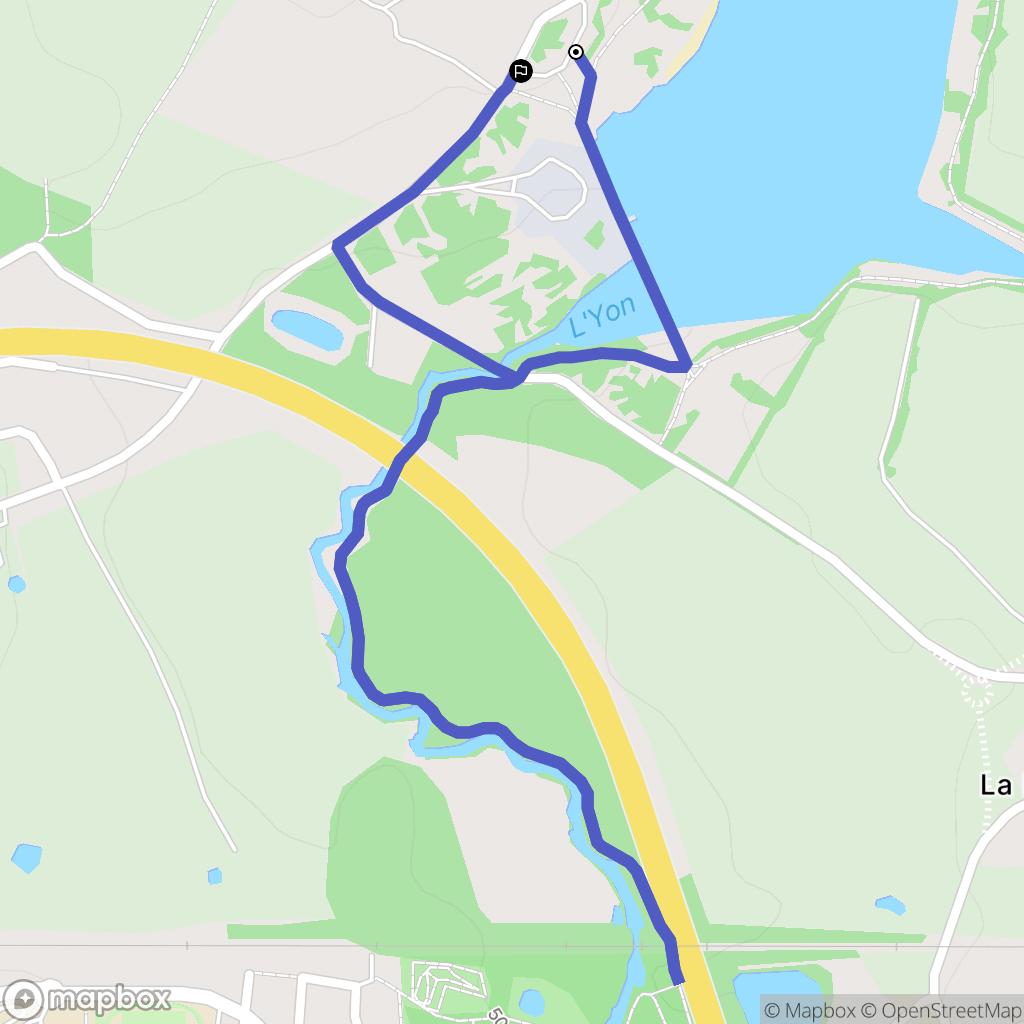La Roche-sur-Yon : carte du parcours de randonnée - France