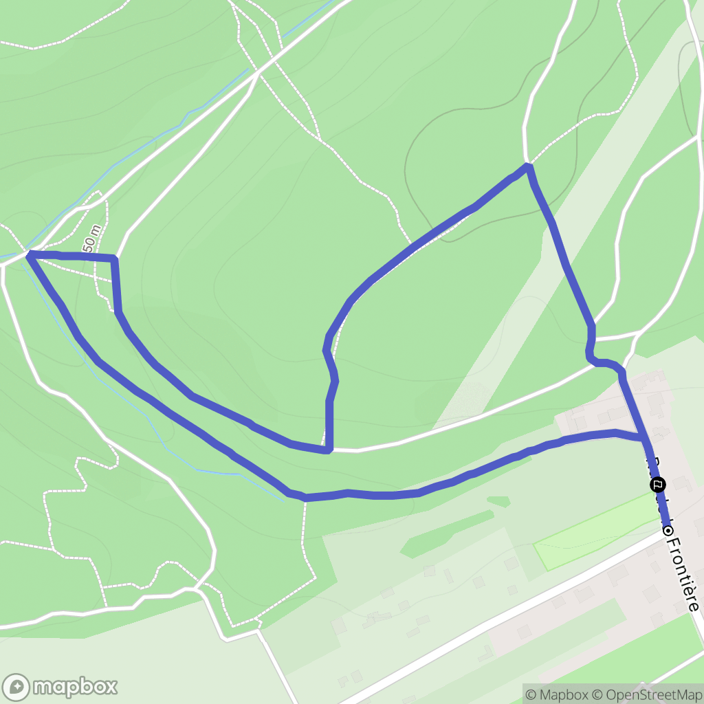 Longwy : carte du parcours de randonnée - France