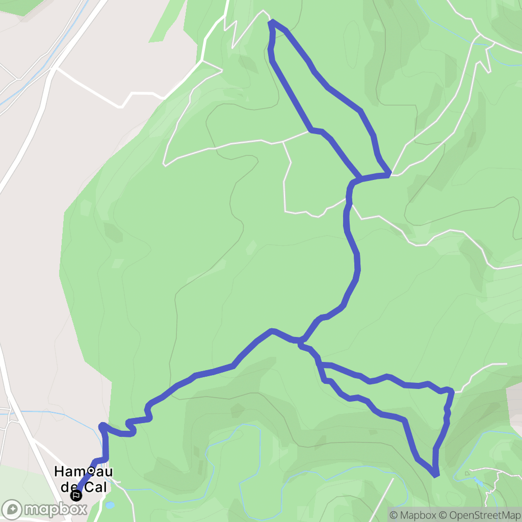 Navacelles : carte du parcours de randonnée - France