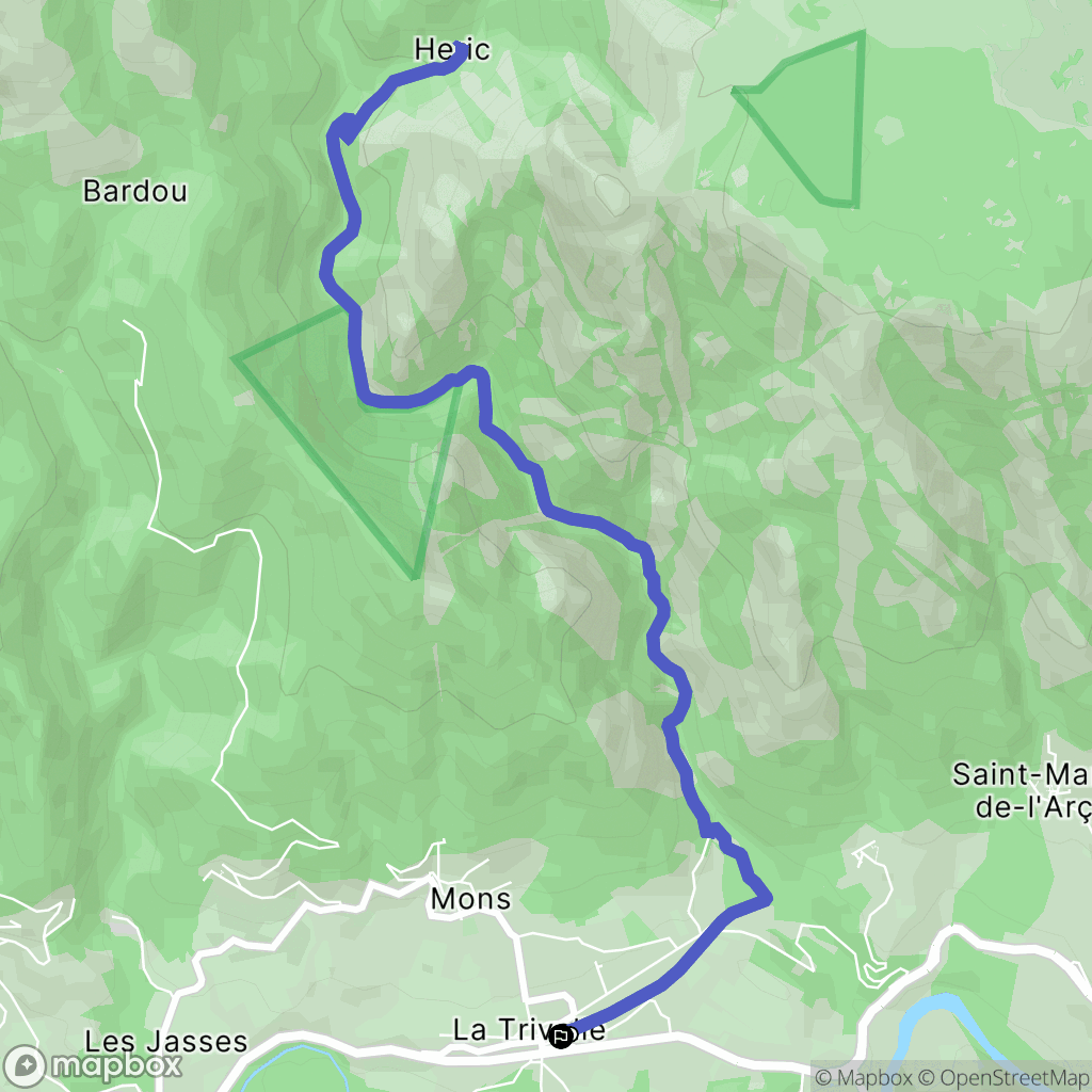 Mons : carte du parcours de randonnée - France