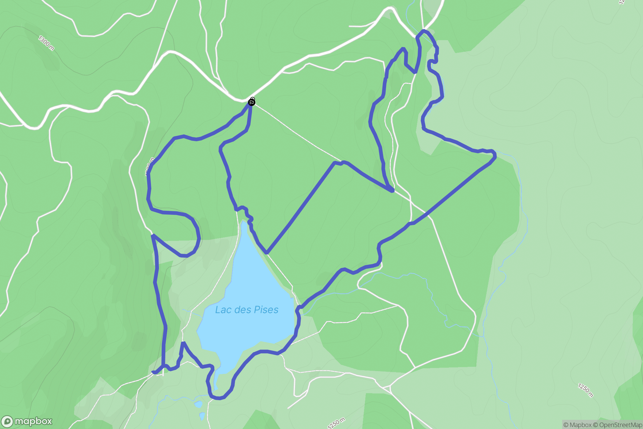 Dourbies : carte du parcours de randonnée - France