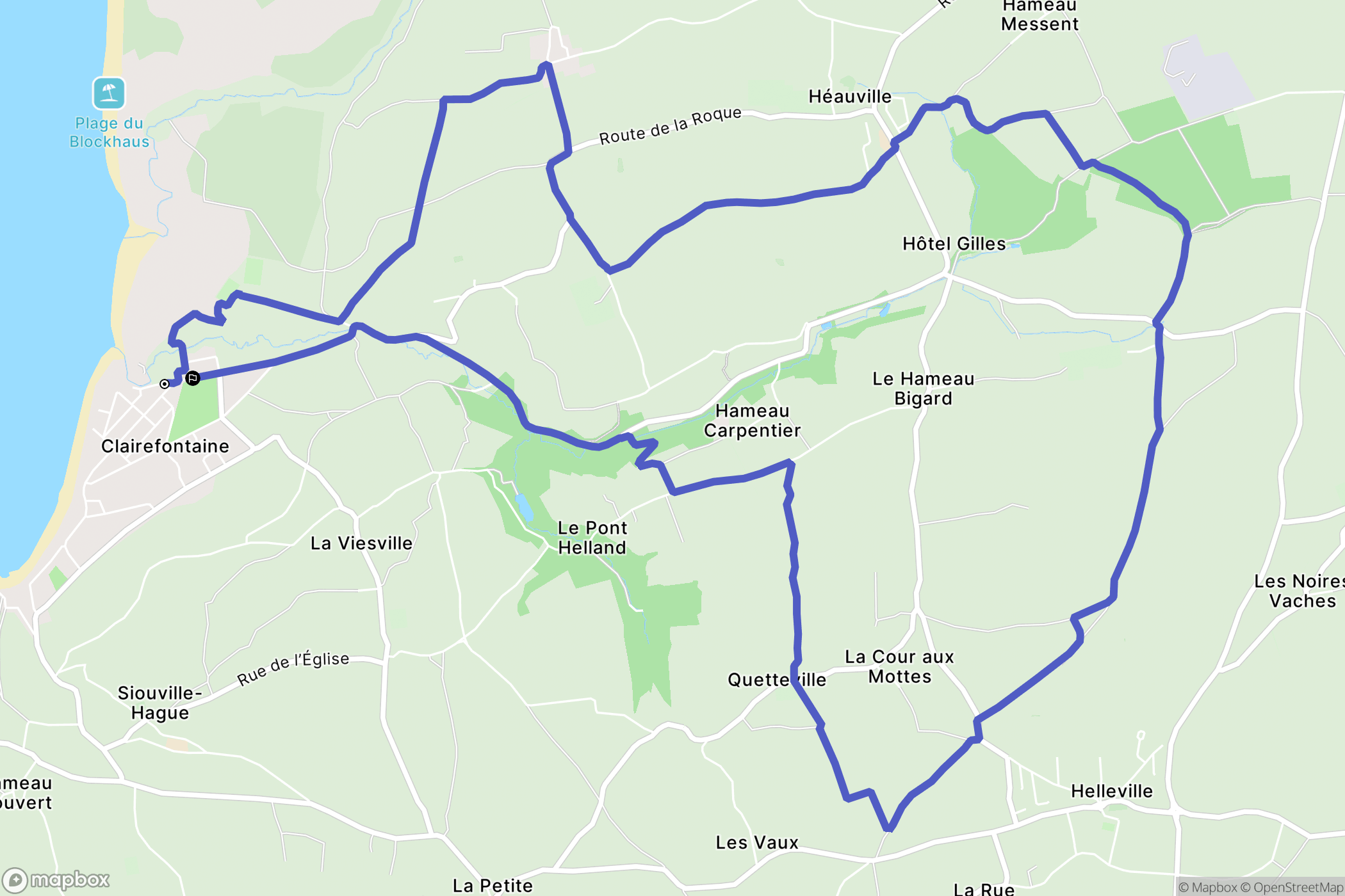 Siouville-Hague : carte du parcours de randonnée - France