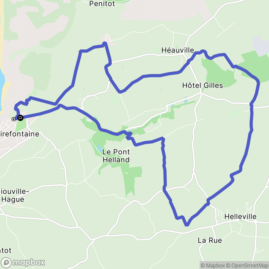 Siouville-Hague : carte du parcours de randonnée - France