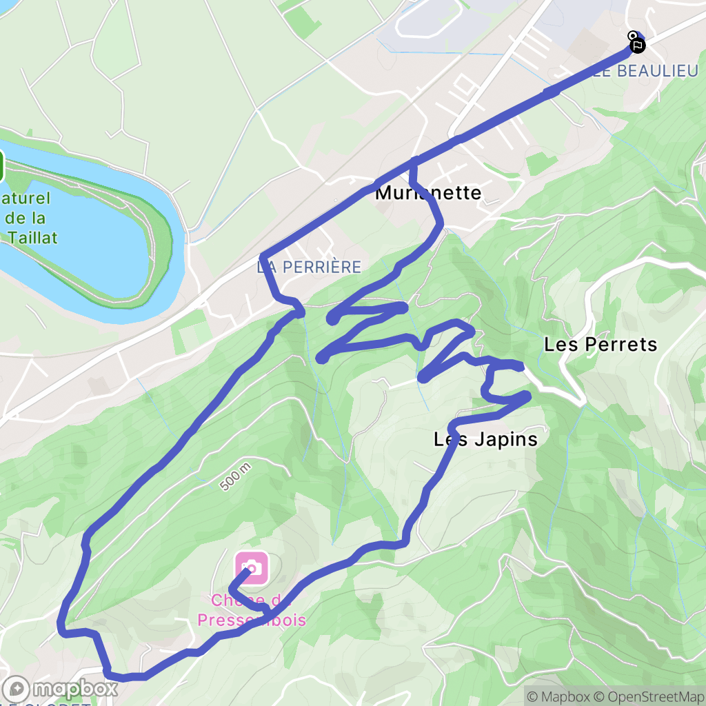 Domène : carte du parcours de randonnée - France