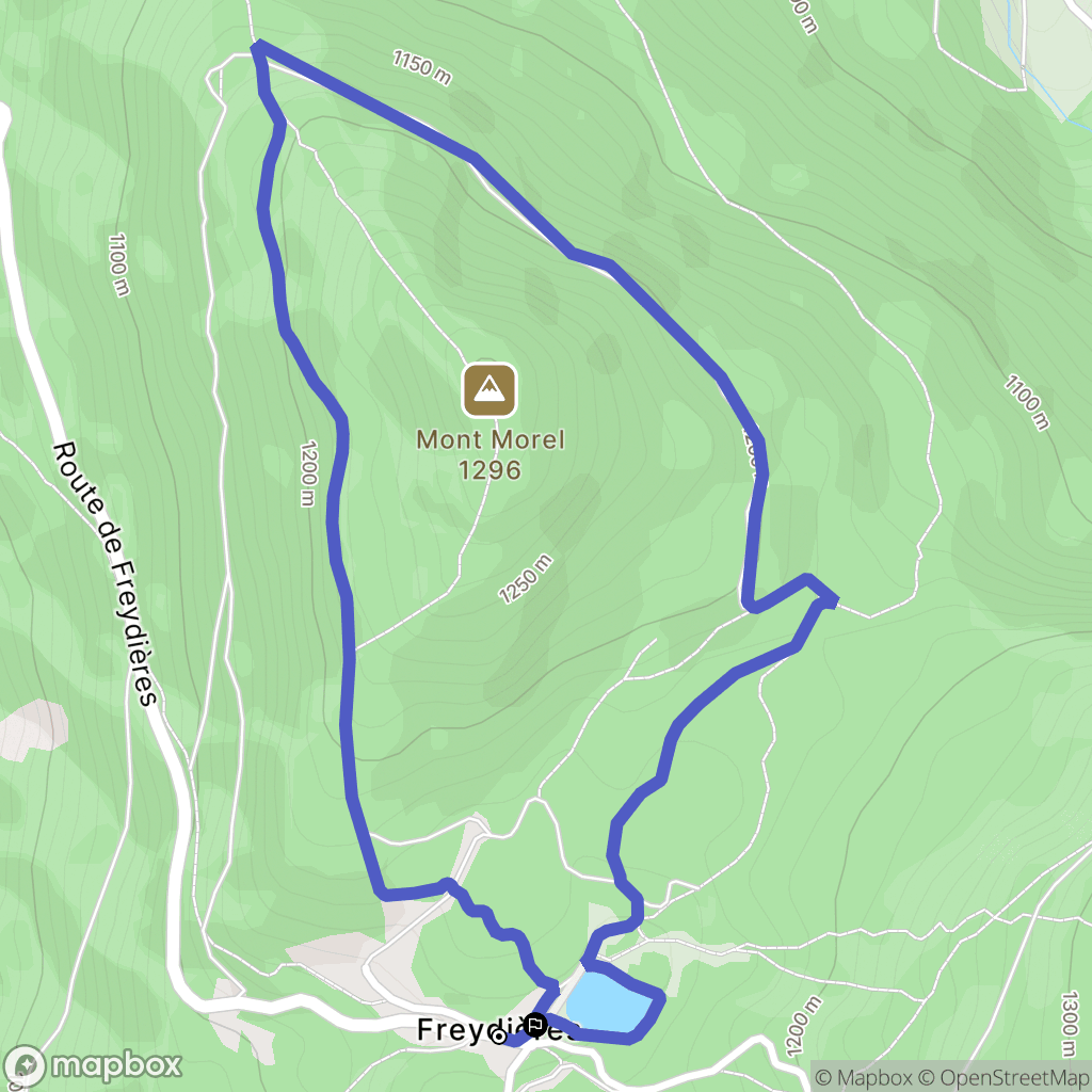 Revel : carte du parcours de randonnée - France