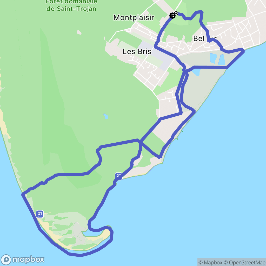 Saint-Trojan-les-Bains : carte du parcours de randonnée - France