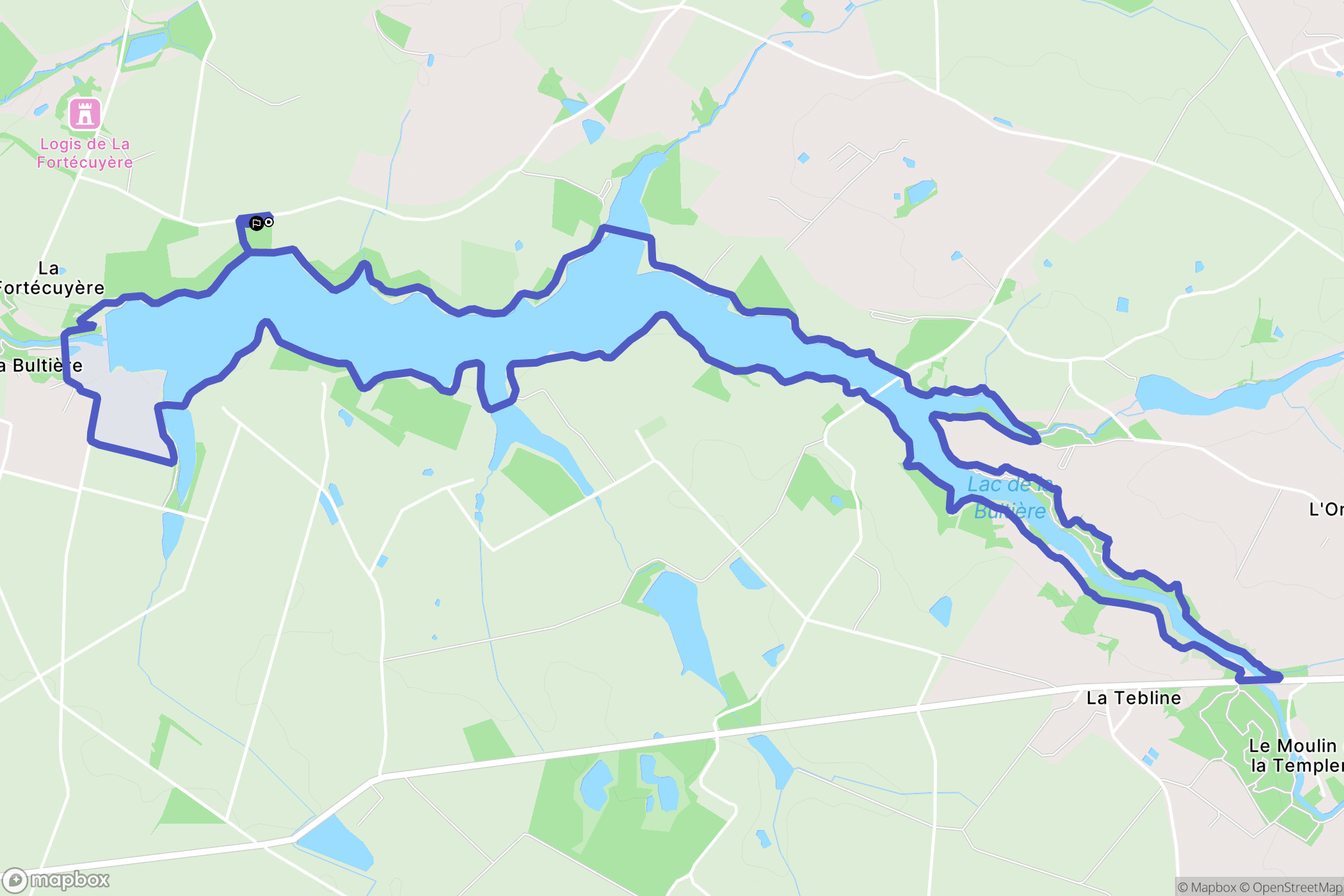 La Boissière-de-Montaigu : carte du parcours de randonnée - France