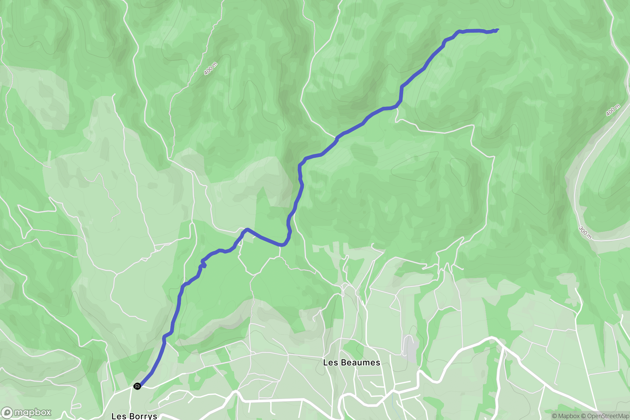 Puget : carte du parcours de randonnée - France