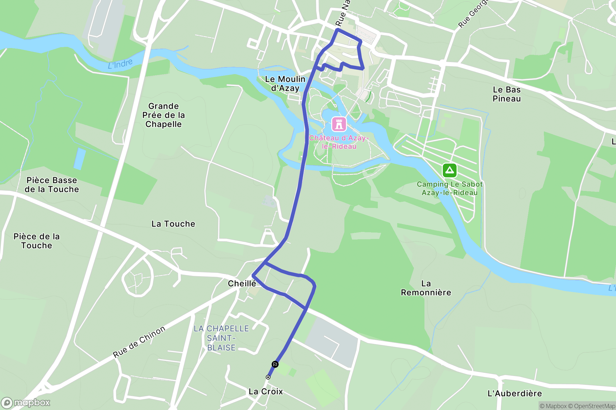 La Chapelle-Saint-Blaise : carte du parcours de randonnée - France