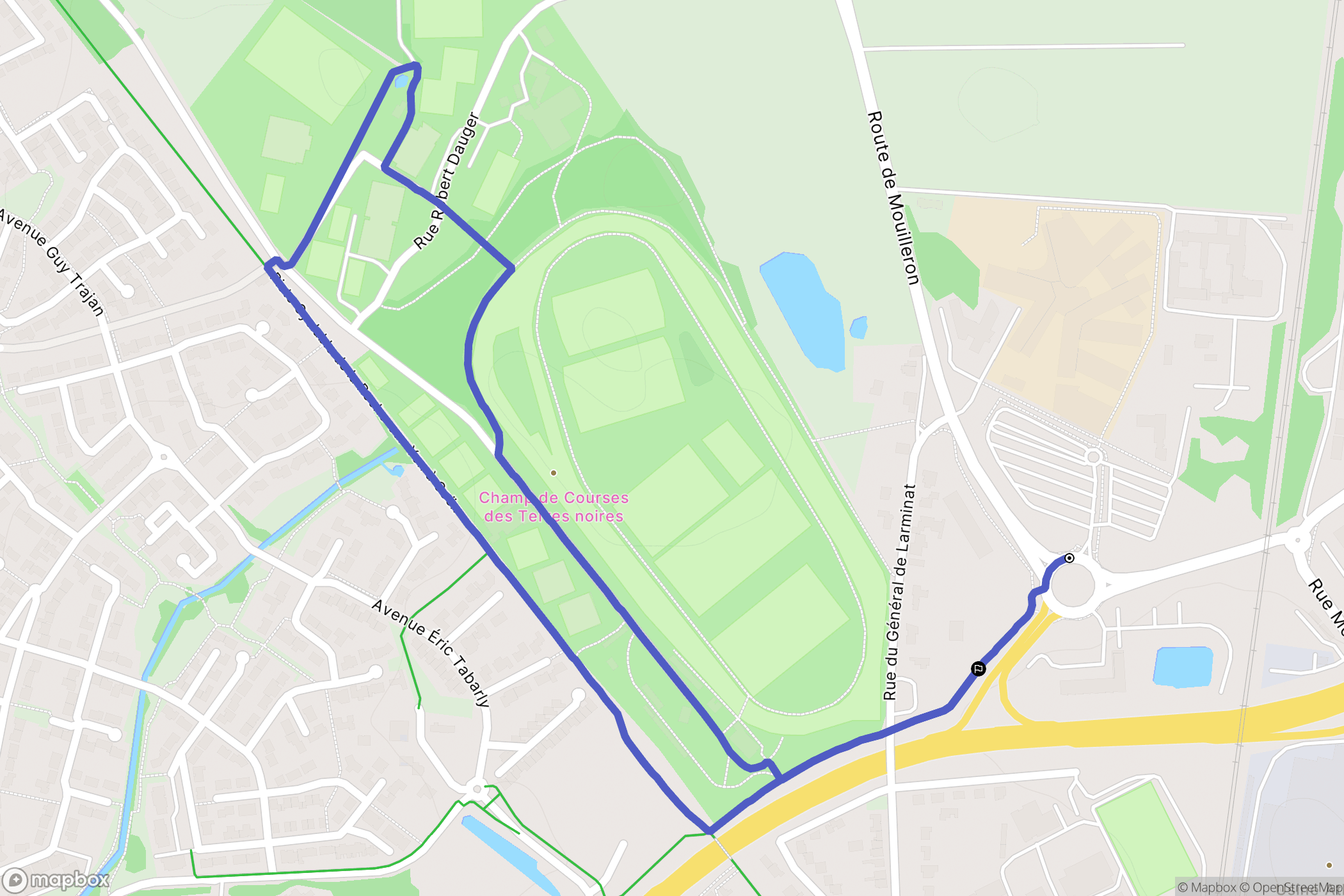 La-Roche-sur-Yon : carte du parcours de randonnée - France