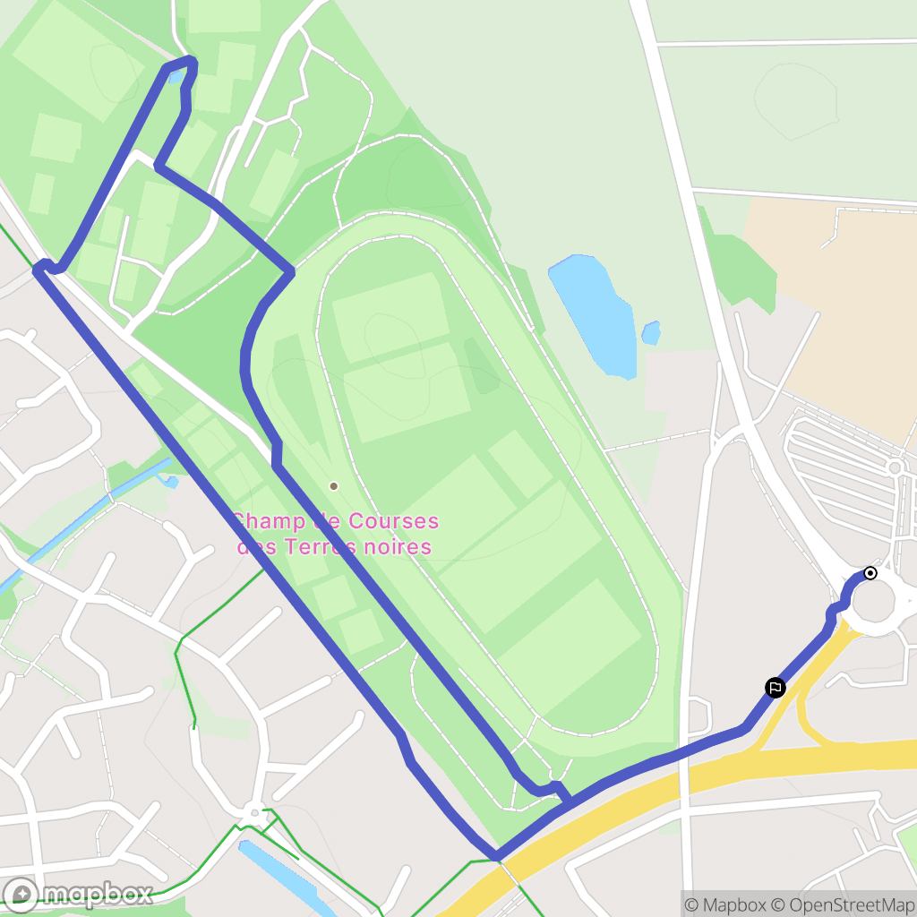 La-Roche-sur-Yon : carte du parcours de randonnée - France