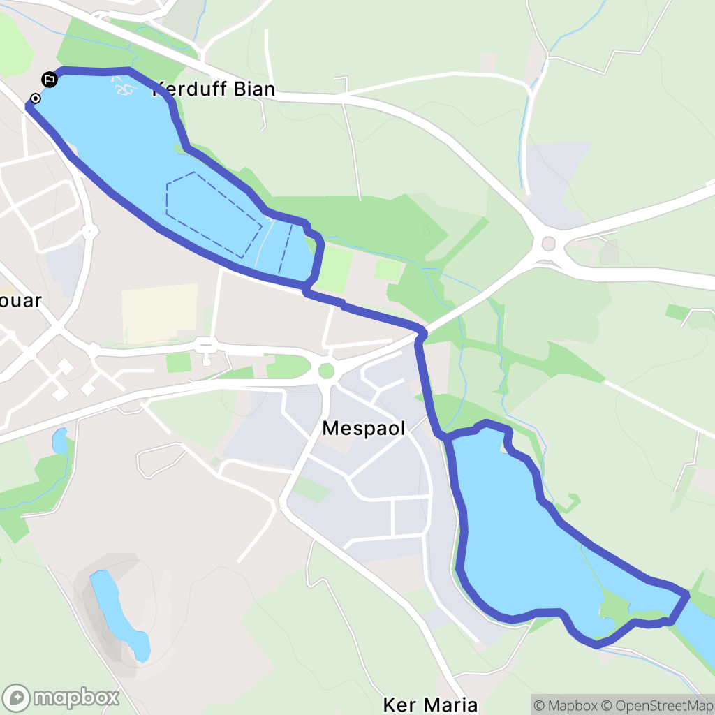Saint-Renan : carte du parcours de randonnée - France