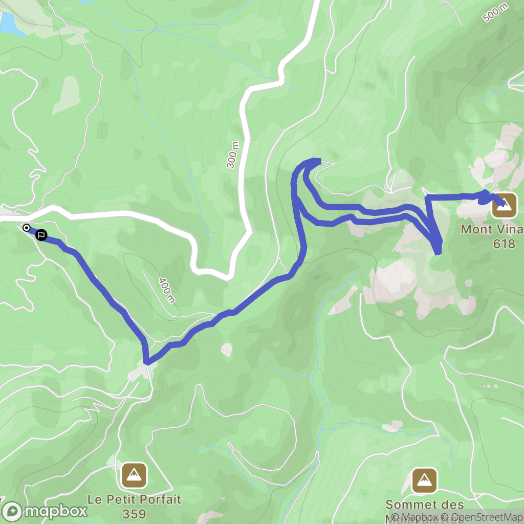 Fréjus : carte du parcours de randonnée - France