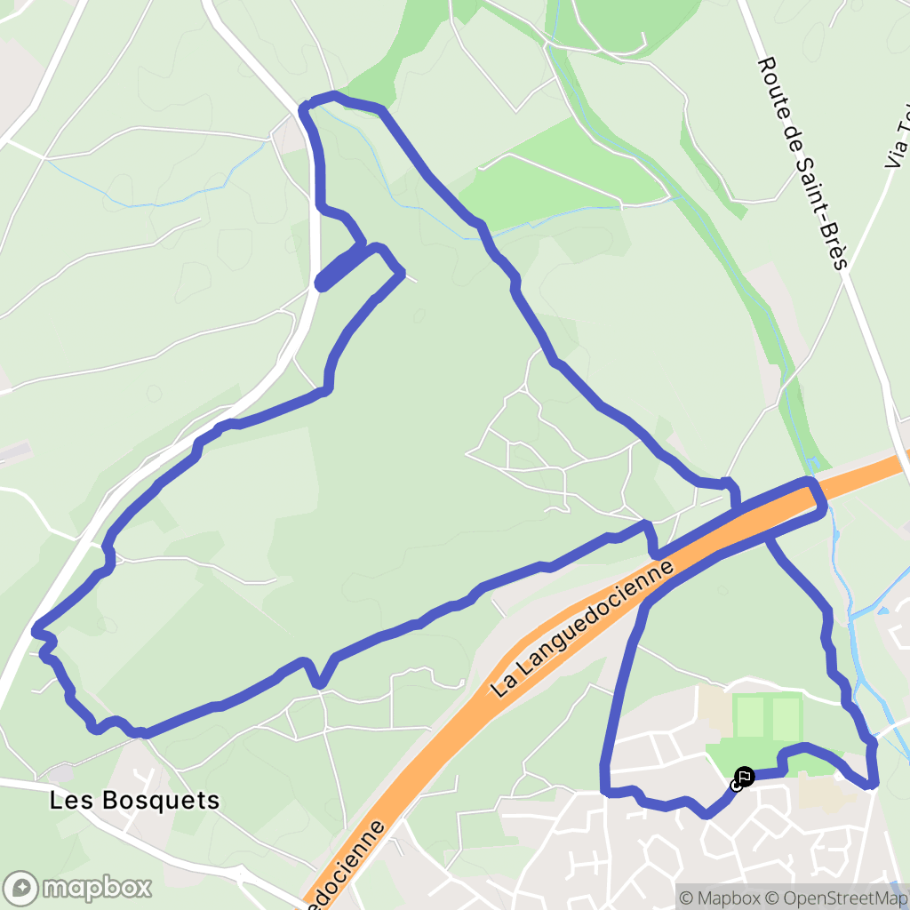 Baillargues : carte du parcours de randonnée - France