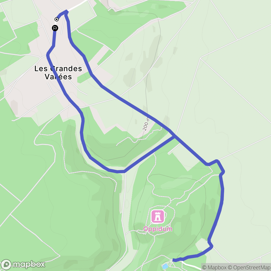 Laines-aux-Bois : carte du parcours de randonnée - France