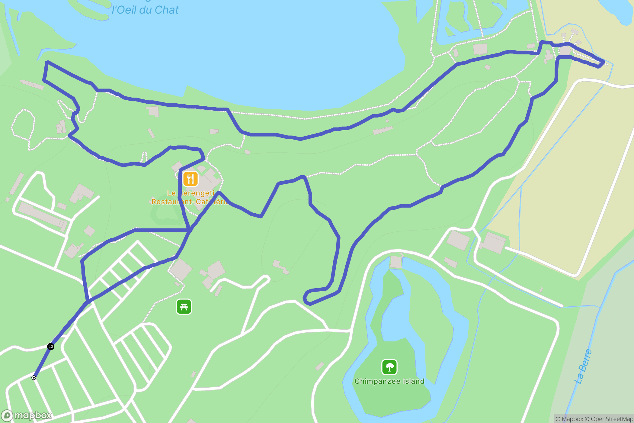 Sigean : carte du parcours de randonnée - France