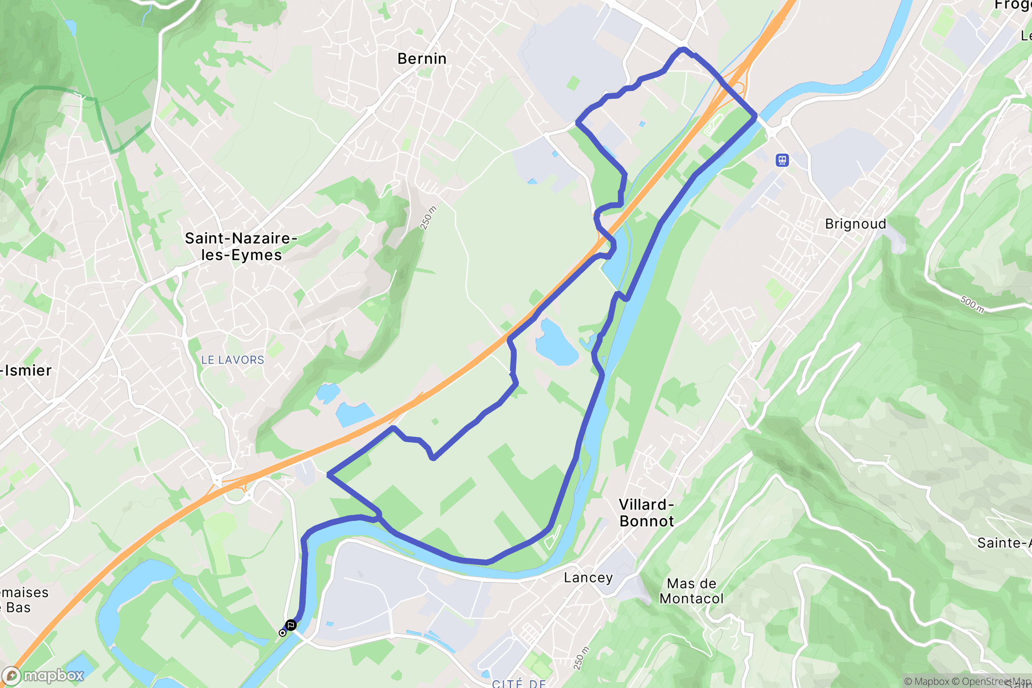 Le Versoud : carte du parcours de randonnée - France