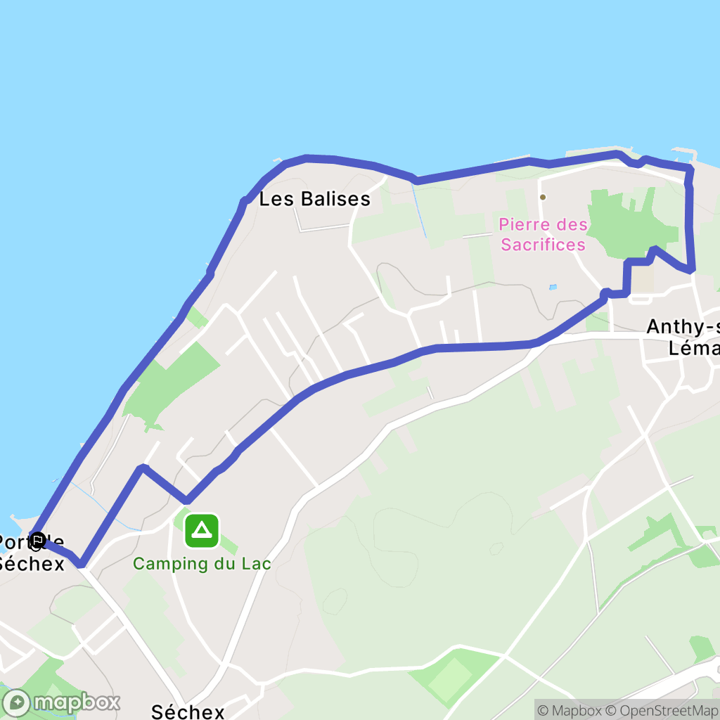 Margencel : carte du parcours de randonnée - France