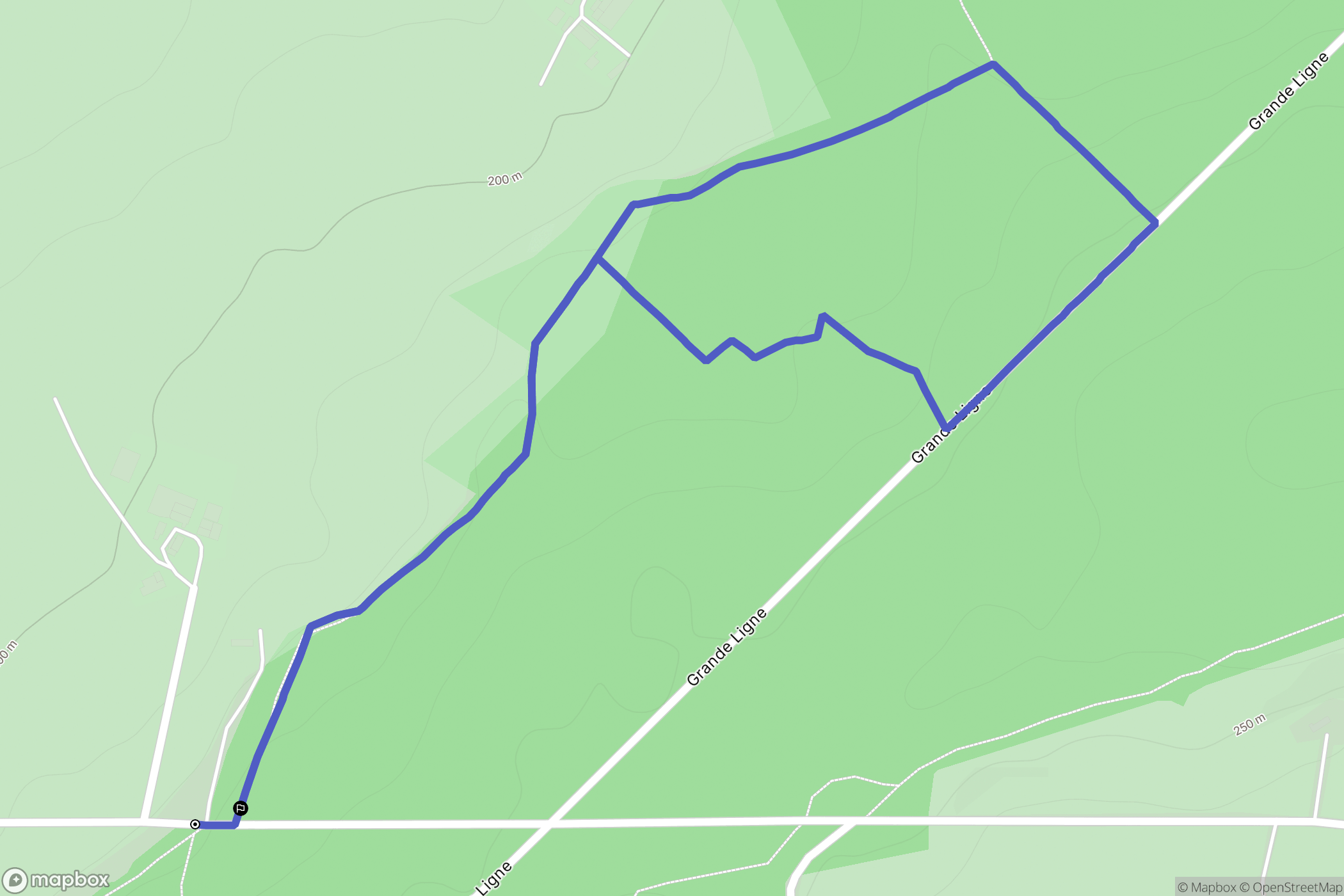 Vimartin-sur-Orthe : carte du parcours de randonnée - France