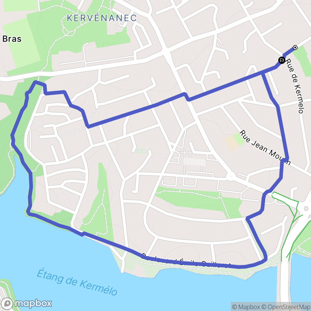 Lorient : carte du parcours de randonnée - France