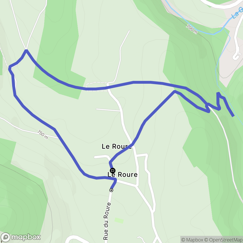 Lantriac : carte du parcours de randonnée - France