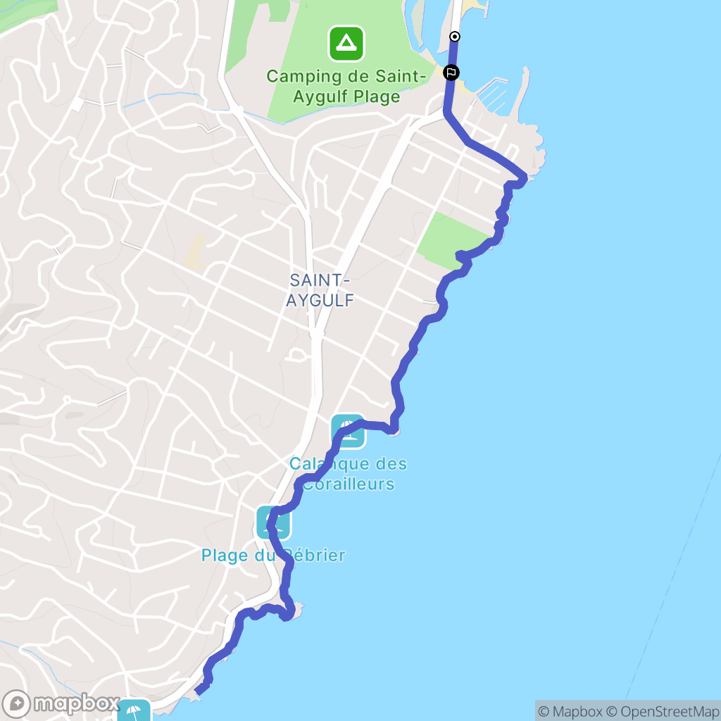 Saint-Aygulf,Fréjus: routekaart voor buitenactiviteiten - France