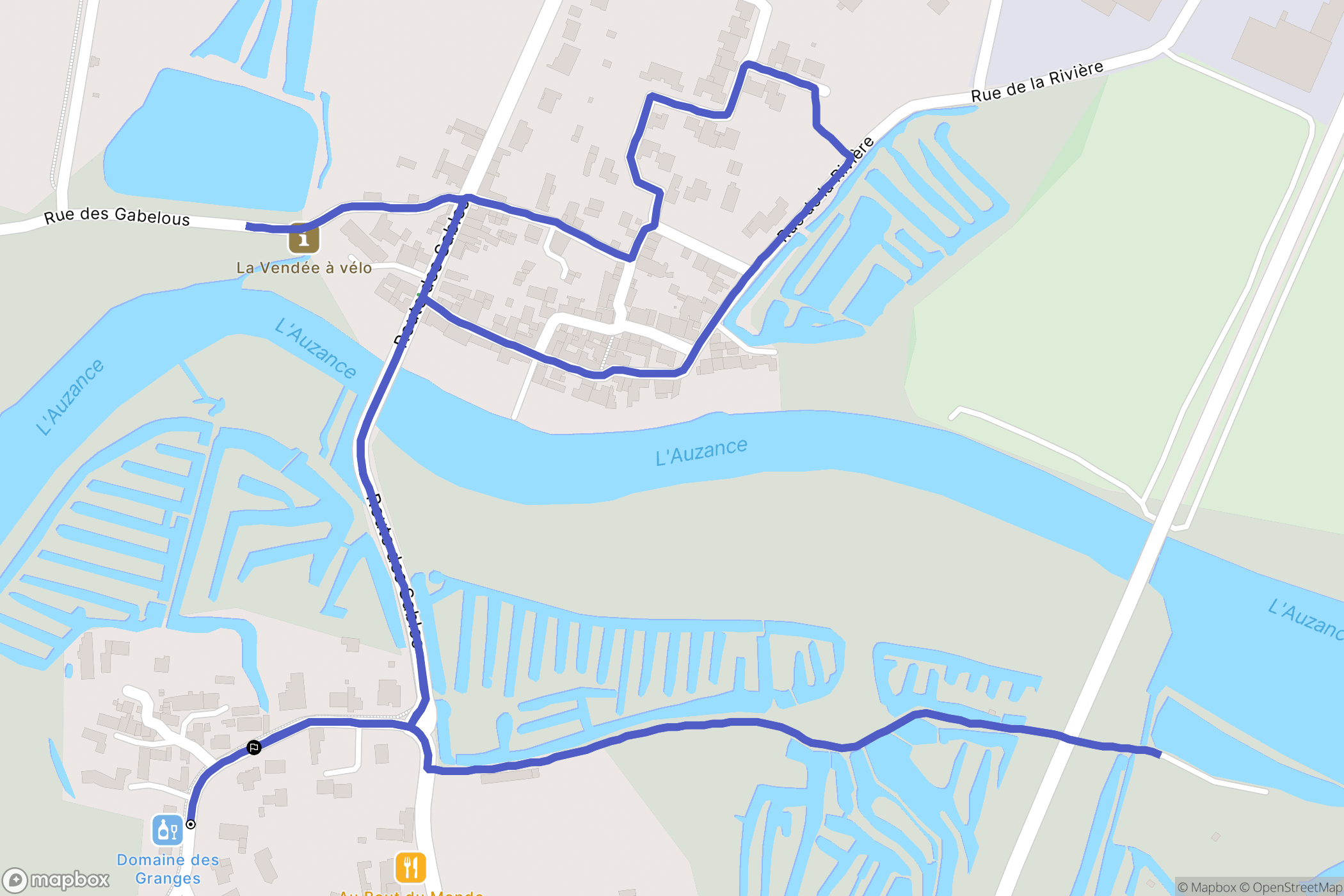 Brem sur Mer : carte du parcours de randonnée - France