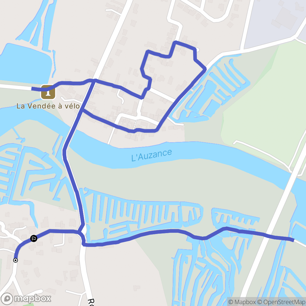 Brem sur Mer : carte du parcours de randonnée - France