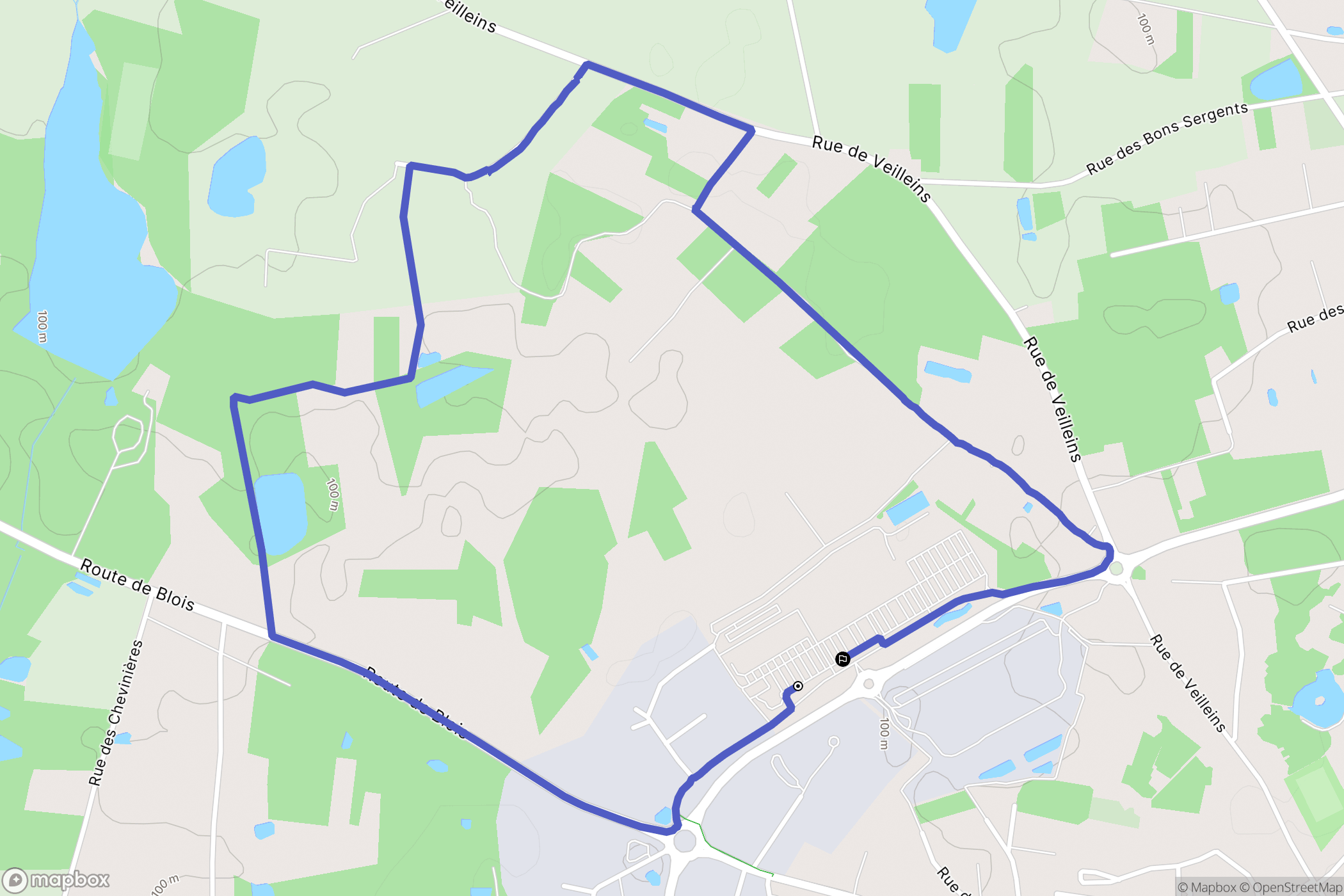 Romorantin-Lanthenay : carte du parcours de randonnée - France