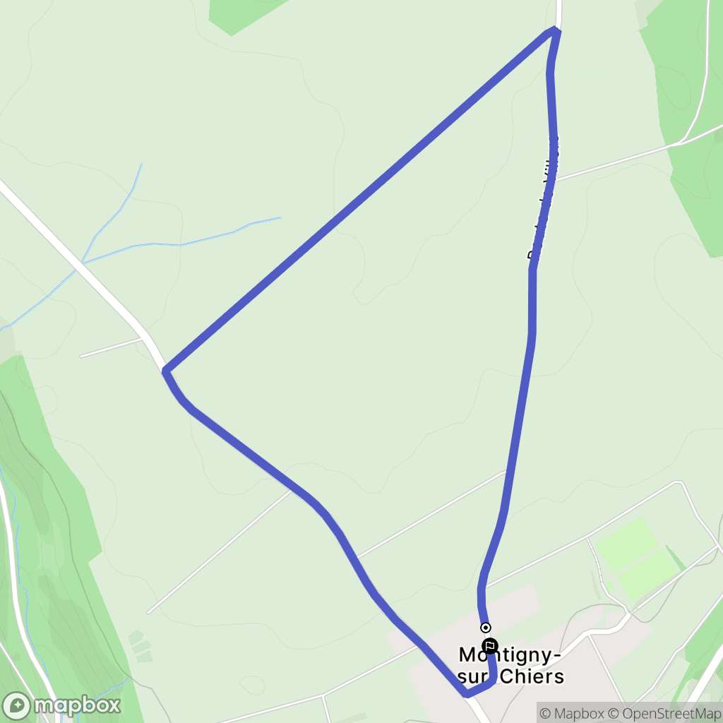 Montigny-sur-Chiers : carte du parcours de randonnée - France