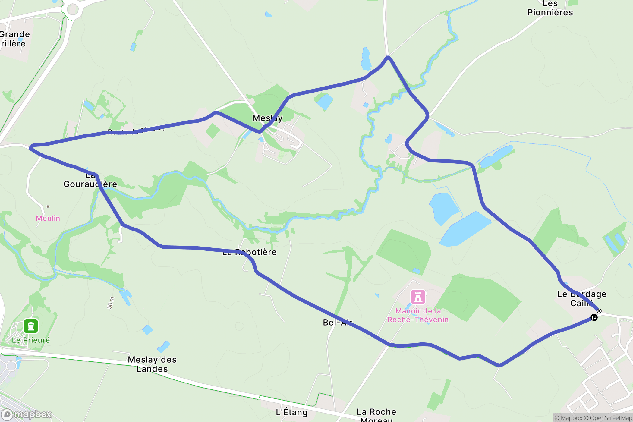 Montaigu-Vendée : carte du parcours de randonnée - France