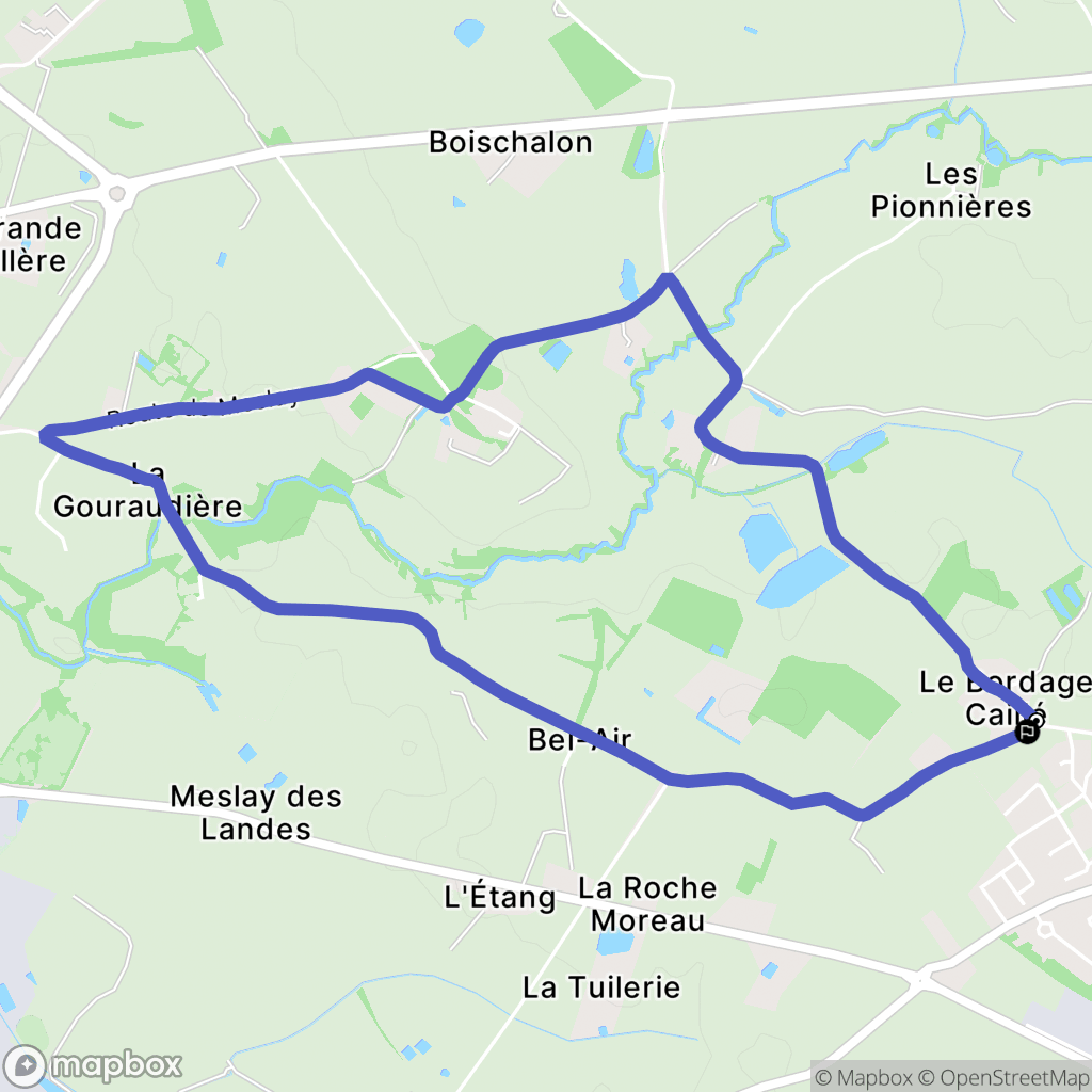 Montaigu-Vendée : carte du parcours de randonnée - France